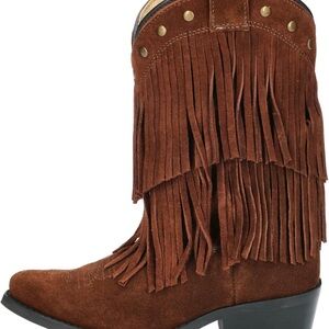 Brown Fringe Cowboy Boots